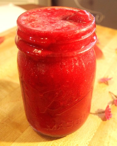 beet-berry wood background