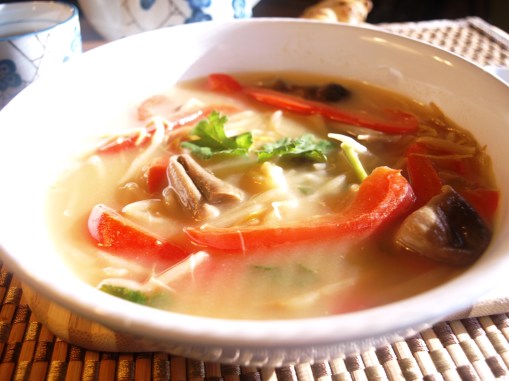 shoot and shroom soup