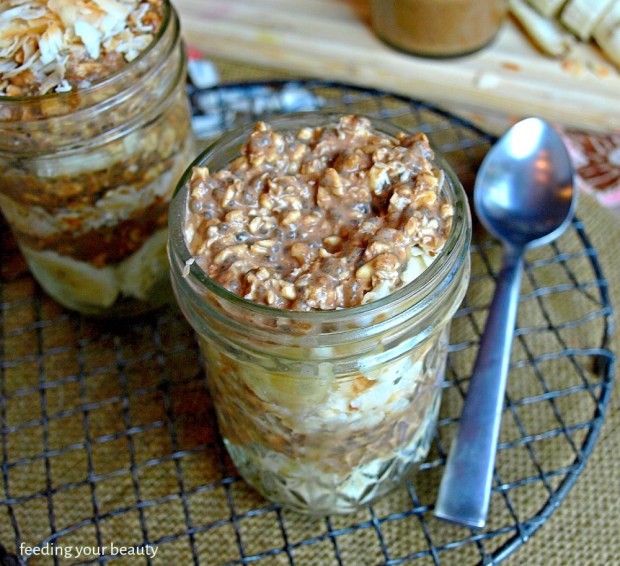 almond butter carob oats