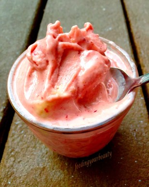 nectarine strawberry banana ice cream