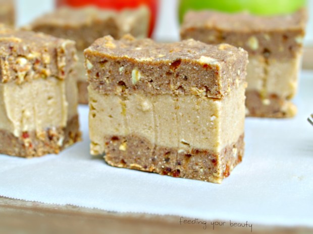 Raw Apple Pie A La Mode Bars (vegan, gluten free, sugar free, paleo)