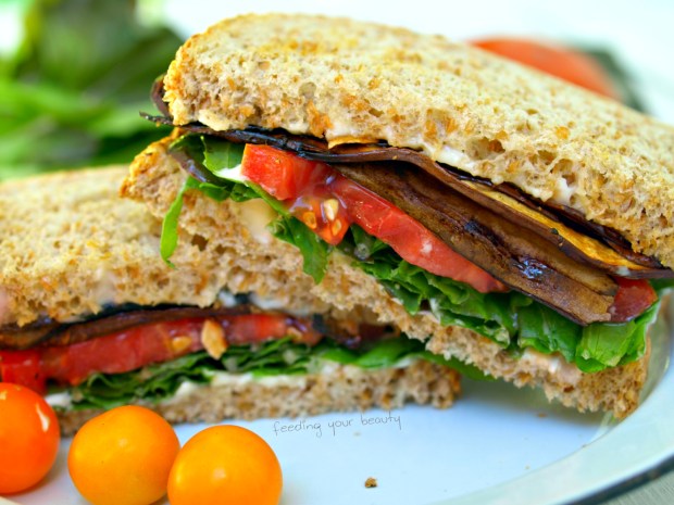 Vegan BLT with Oil-Free Smoky Portobello Strips