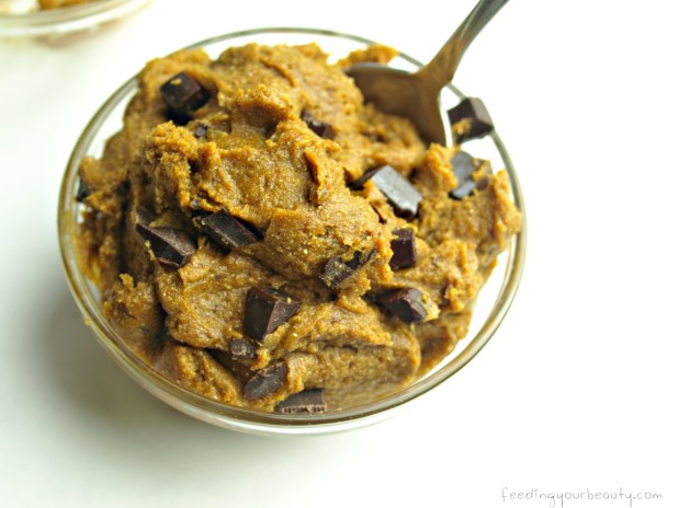 Pumpkin Chocolate Chip Cookie Dough - Vegan, Gluten-free, Oil-free