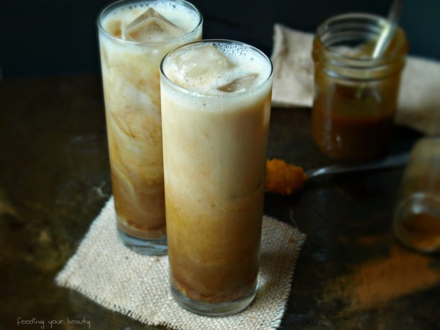 5 Minute Vegan Pumpkin Spice Iced Latte