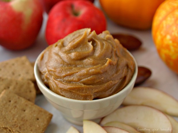Salted Caramel Pumpkin Dip - Vegan, Low Fat, Oil Free, Refined Sugar Free