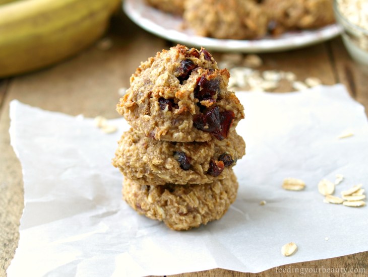 Tahini Banana Oat Cookies - Vegan, Gluten Free, Date Sweetened
