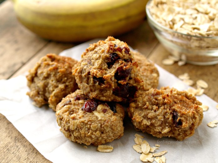 Tahini Banana Oat Cookies - Vegan, Gluten Free, Refined Sugar Free (Date Sweetened)