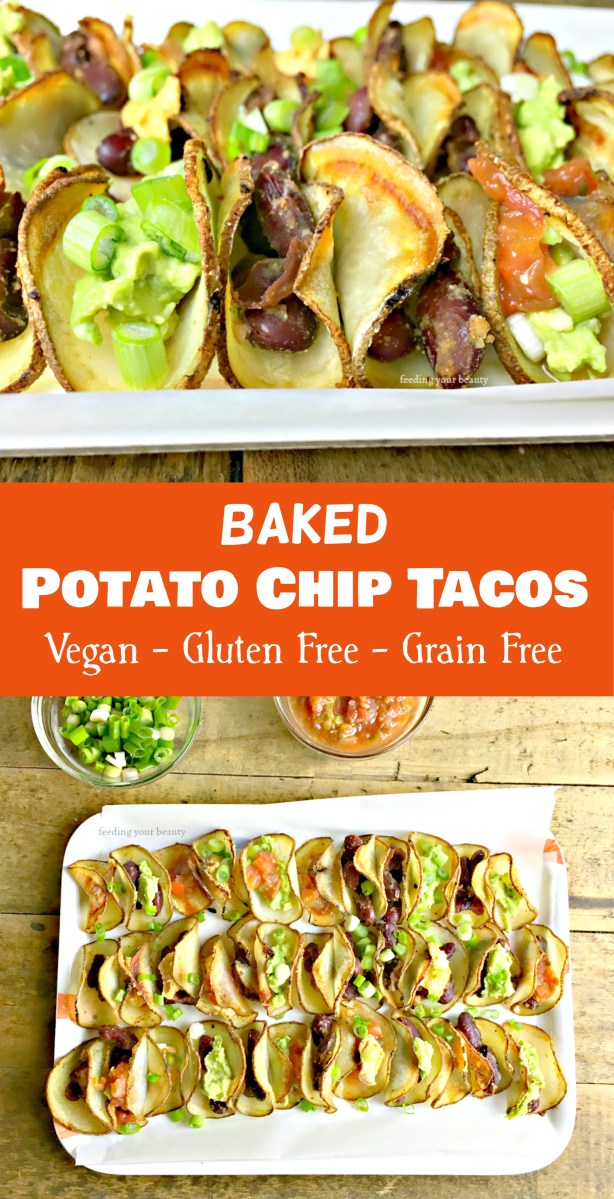 Mini Baked Potato Chip Tacos - Vegan, Gluten Free, Grain Free