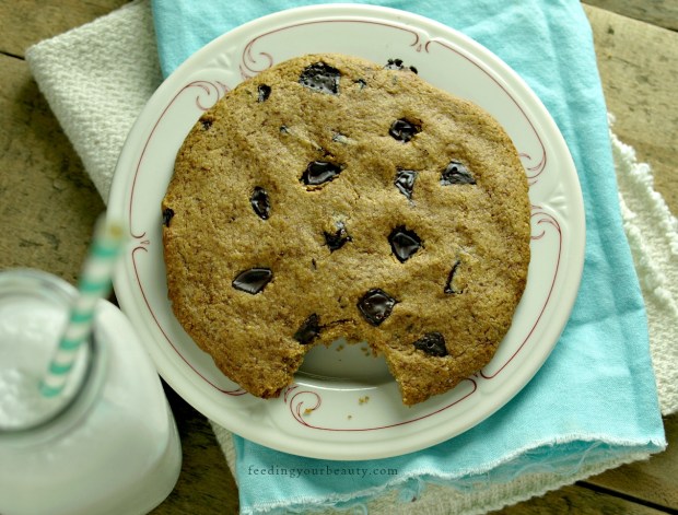 Giant Vegan Chocolate Chip Cookie for One