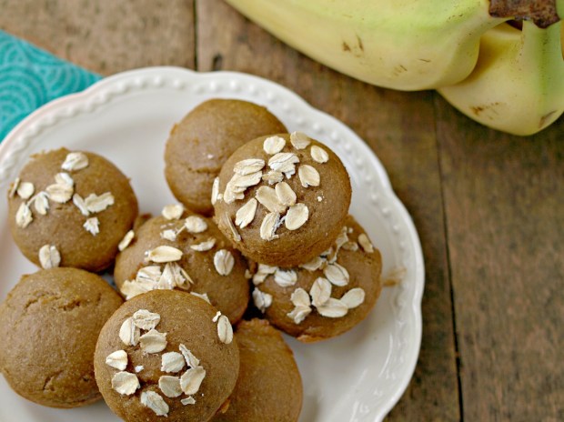 Peanut Butter Banana Blender Muffins - Vegan, Gluten Free, Oil Free, Refined Sugar Free