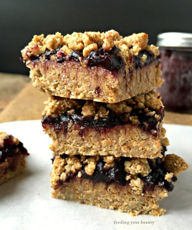 Fruit and Oat Crumble Bars - Vegan, Gluten Free, Oil Free