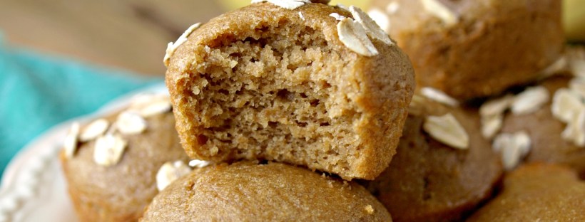 Peanut Butter Banana Mini Blender Muffins - Gluten Free, Vegan, Refined Sugar Free