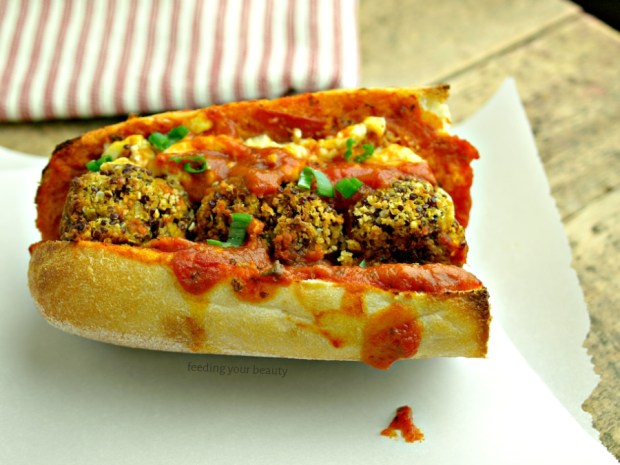 Vegan meatball sub