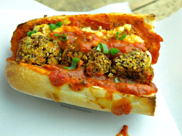 Vegan Lentil Quinoa Meatball Sub