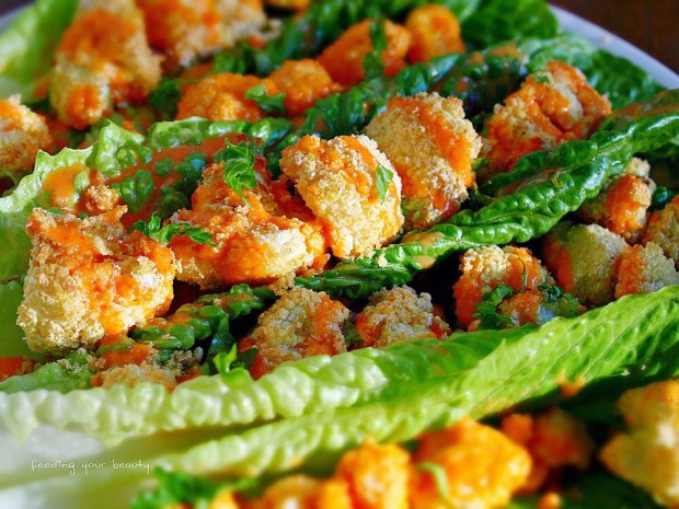 Bang Bang Cauliflower Lettuce Wraps - Vegan