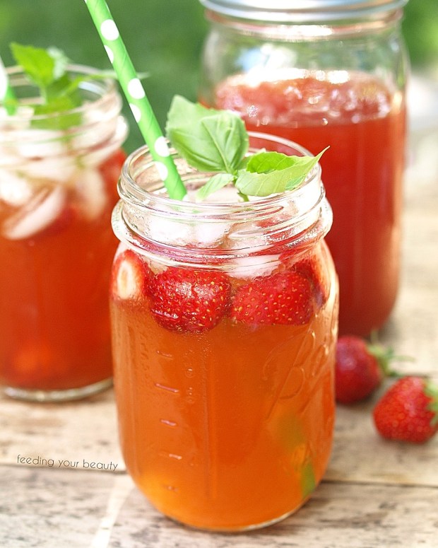 Strawberry Rooibos Iced Tea - Sugar Free and Naturally Caffeine Free