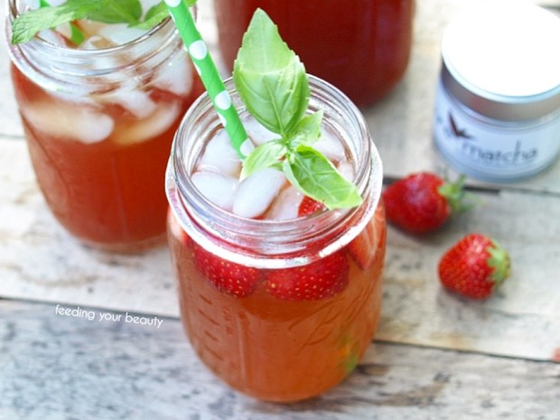 Strawberry Rooibos Iced Tea - Sugar Free and Naturally Caffeine Free