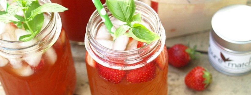 Strawberry Rooibos Iced Tea - Sugar Free and naturally caffeine Free
