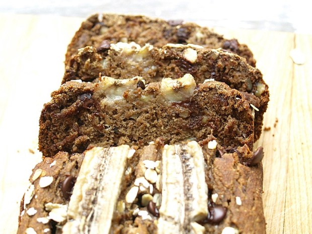 Healthy Banana Bread - Vegan, Gluten Free, Oil Free, Refined Sugar Free, Date Sweetened