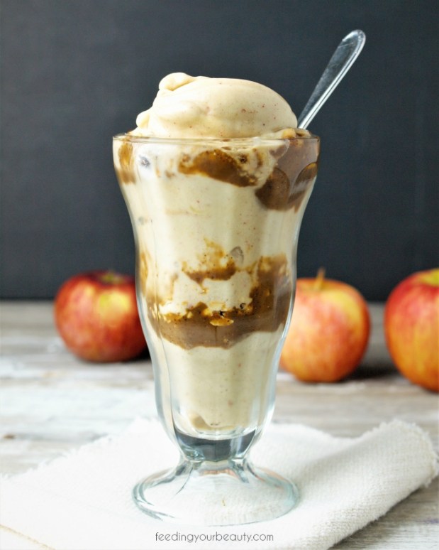 Vegan Caramel Apple Sundae - Easy, Refined Sugar Free, Soy Free, Oil Free