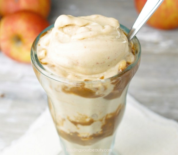 Vegan Caramel Apple Sundae