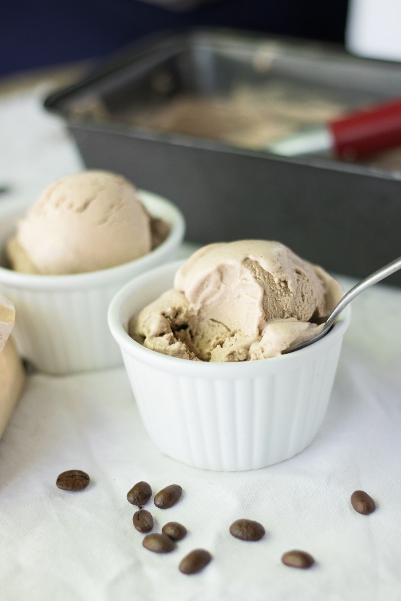 Cold Brew Coffee and Coconut Milk Ice Cream - Dairy Free, Vegan, Refined Sugar Free