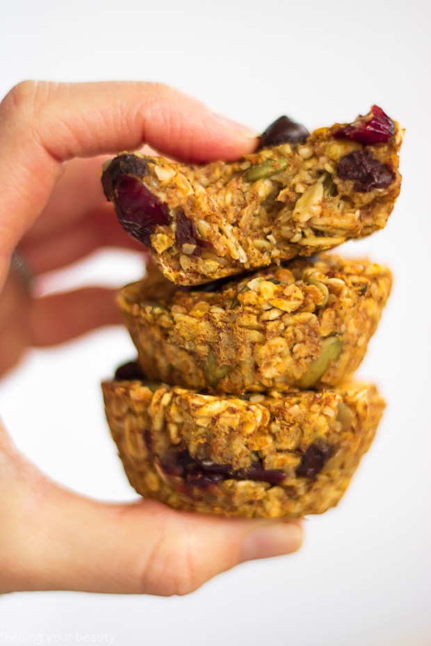 Pumpkin Oatmeal Lentil Cups - Vegan, Gluten Free, Refined Sugar Free, Oil Free